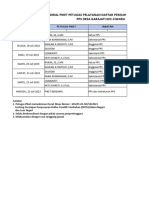 Jadwal Piket Pelayanan DPTB