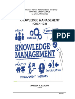 UPDATED - COCH 103 Module 1 - KNOWLEDGE MANAGEMENT
