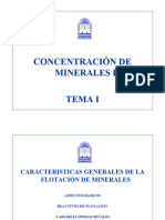 Concentración de Minerales I - Tema 1