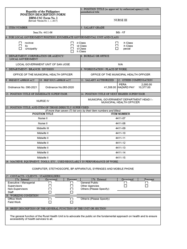 Position description form mam apple pdf health care nursing