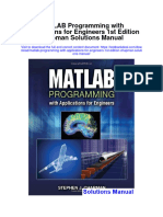Matlab Programming With Applications For Engineers 1st Edition Chapman Solutions Manual