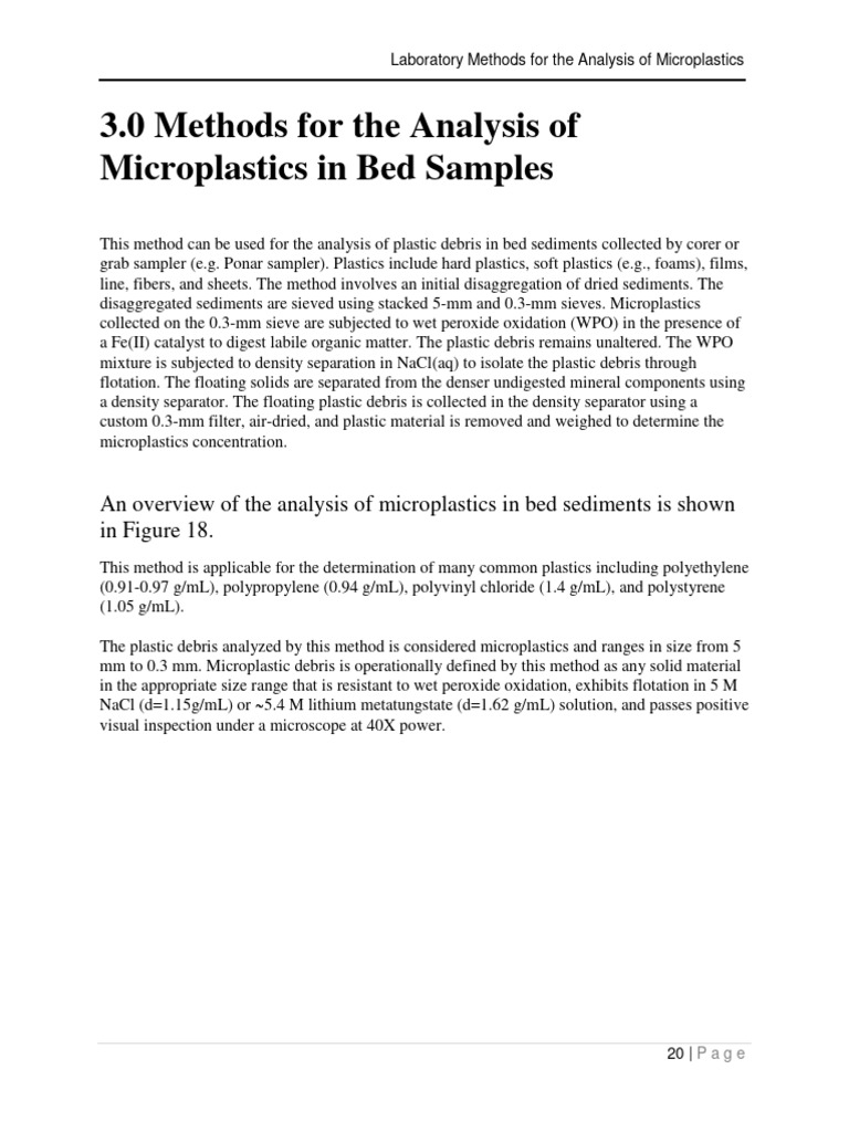 Sediment Analysis Methods