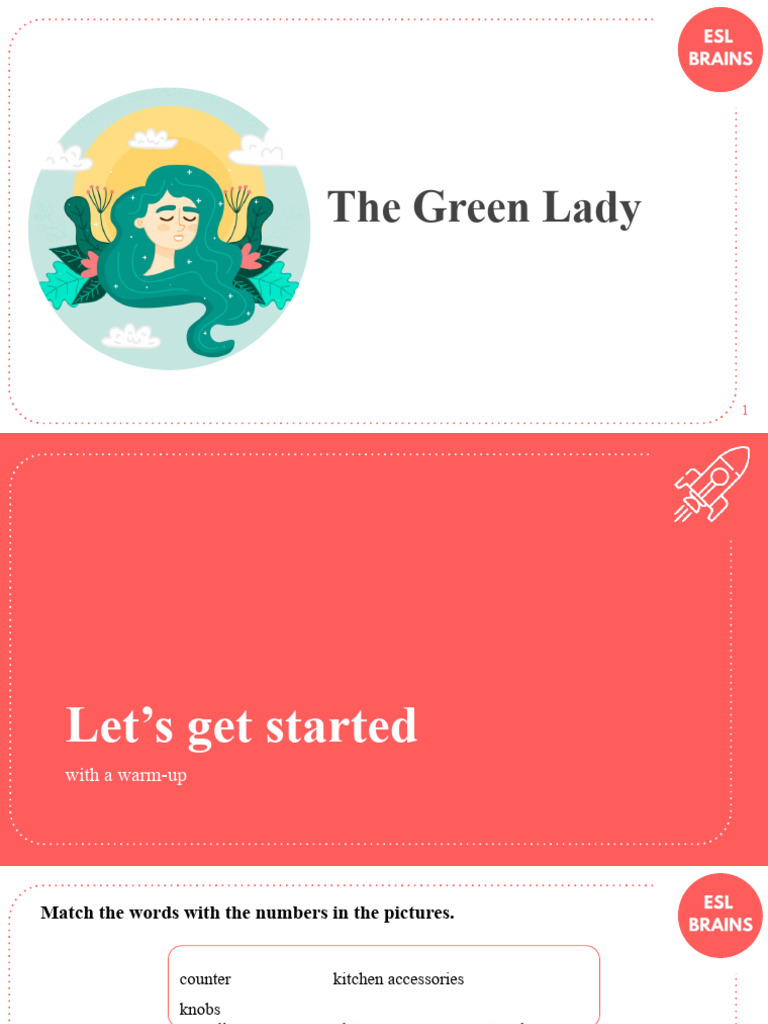 Esl brains the green lady pdf