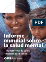 Informe Mundial Sobre La Salud Mental 2022