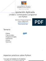 Computación Aplicada Unidad 2 s1 2022