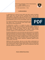 Color Tr. Texto Argumentativo Tema. LA DELINCUENCIA Bellido R. B.