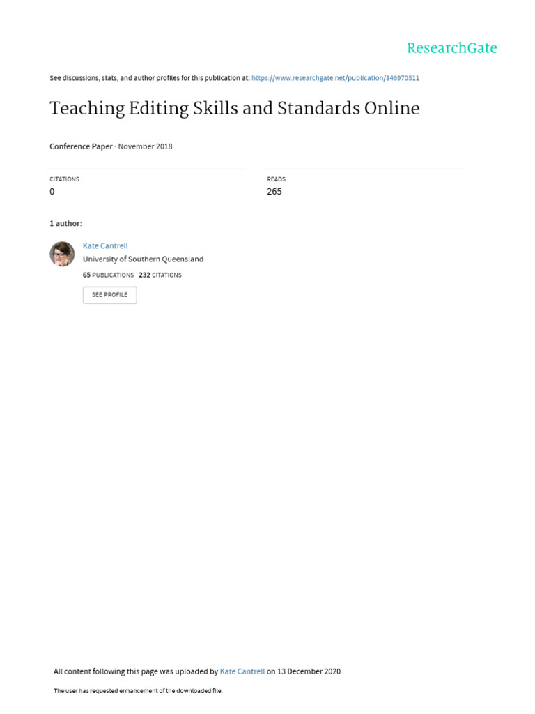 Online Editing Skills Teaching Insights | PDF | Editing | Cognitive Science