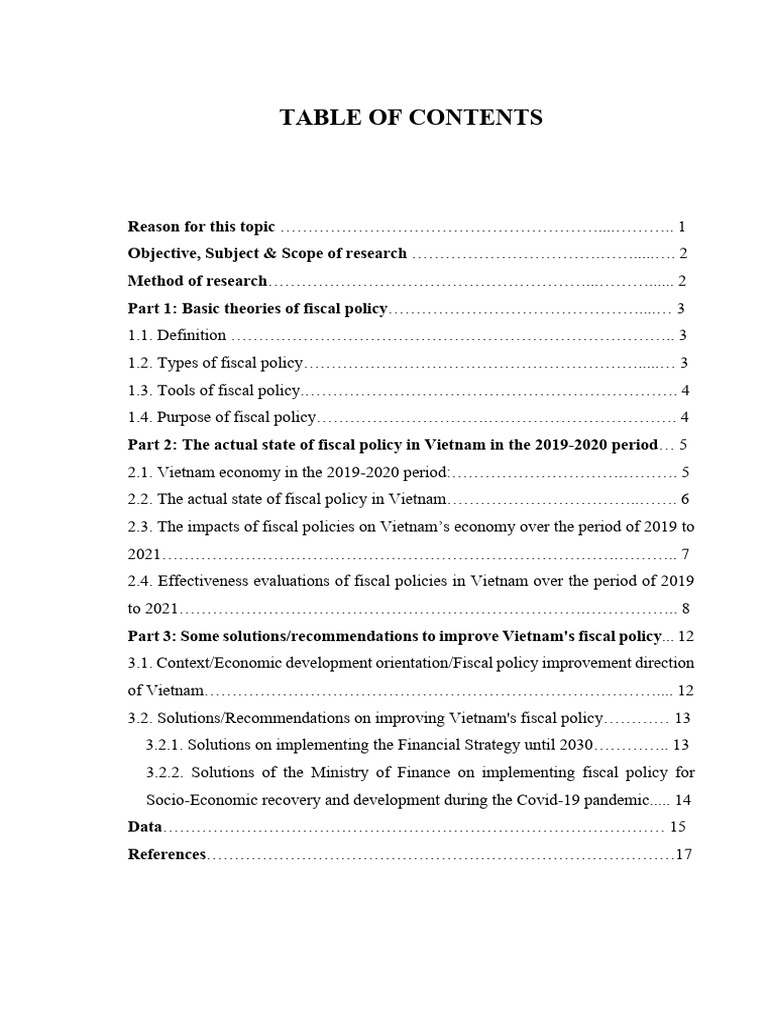 Vietnam's Fiscal Policy (2019-2021) Analysis | PDF | Taxes | Fiscal Policy