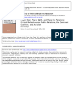 Power Over - Power With - and Power To Relations Critical Reflections On Public Relations - The Dominant Coalition - and Activism - Berger 2005