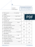 Conjunctions Worksheet 2