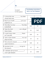 Conjunctions Worksheet 3