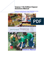 Personal Finance 11th Edition Kapoor Solutions Manual