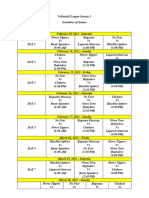 Volleyball League Season 1 Schedule of Games