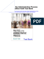 Politics of The Administrative Process 7th Edition Kettl Test Bank
