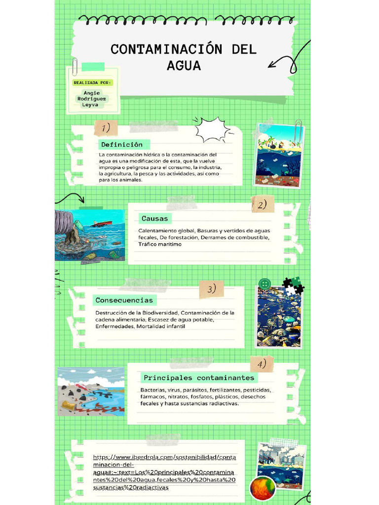 Infografía contaminación del agua | PDF