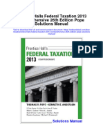 Prentice Halls Federal Taxation 2013 Comprehensive 26th Edition Pope Solutions Manual