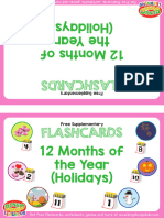 12 Months of The Year Flashcards 2 Sided A5 Iojiai