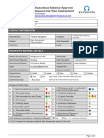 Contohntoh - Hazardous Material Approval Request and Risk Assessment Form - Refrigerant