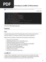 2022-08-19 - Back in Black - Unlocking A LockBit 3.0 Ransomware Attack