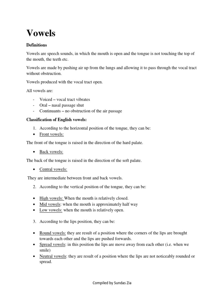 Vowels notes for students pdf vowel human voice
