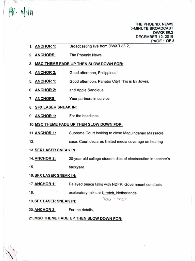 RSPC Script | PDF