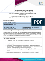 Activity Guide Guide and Evaluation Rubric - Phase 5 - Reflections On The Results As A Basis For New Planning