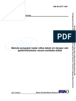 SNI 06 2477 1991 Metode Pengujian Kadar Silika Dalam Air Dengan Alat Spektrofotometer Secara Molibdat Silikat