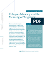 Carling - Refugee Advocacy and The Meaning of Migrants, PRIO Policy Brief 2-2017