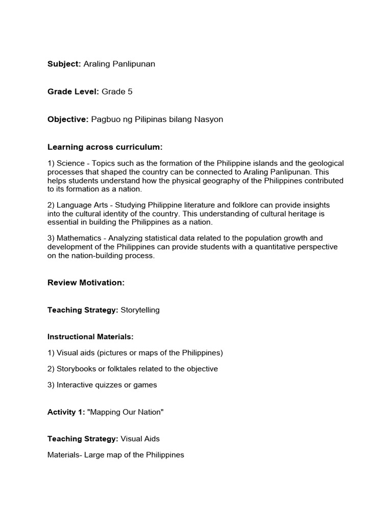 Lesson plan pdf geography social sciences