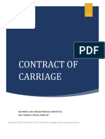 Contract of Carriage