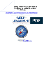 Self Leadership The Definitive Guide To Personal Excellence 1st Edition Neck Test Bank