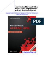 Shelly Cashman Series Microsoft Office 365 and Access 2016 Comprehensive 1st Edition Pratt Solutions Manual