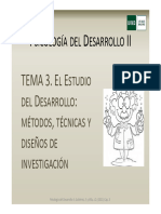DESII. Tema3. Estudio Del Desarrollo. Métodos, Técnicas y Diseños de Investigación