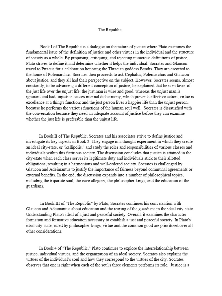 The Republic by Plato | PDF | Socrates | Plato