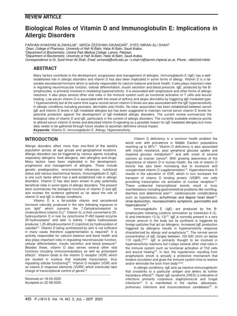 biological-roles-of-vitamin-d-and-immunoglobulin-e-implications-in