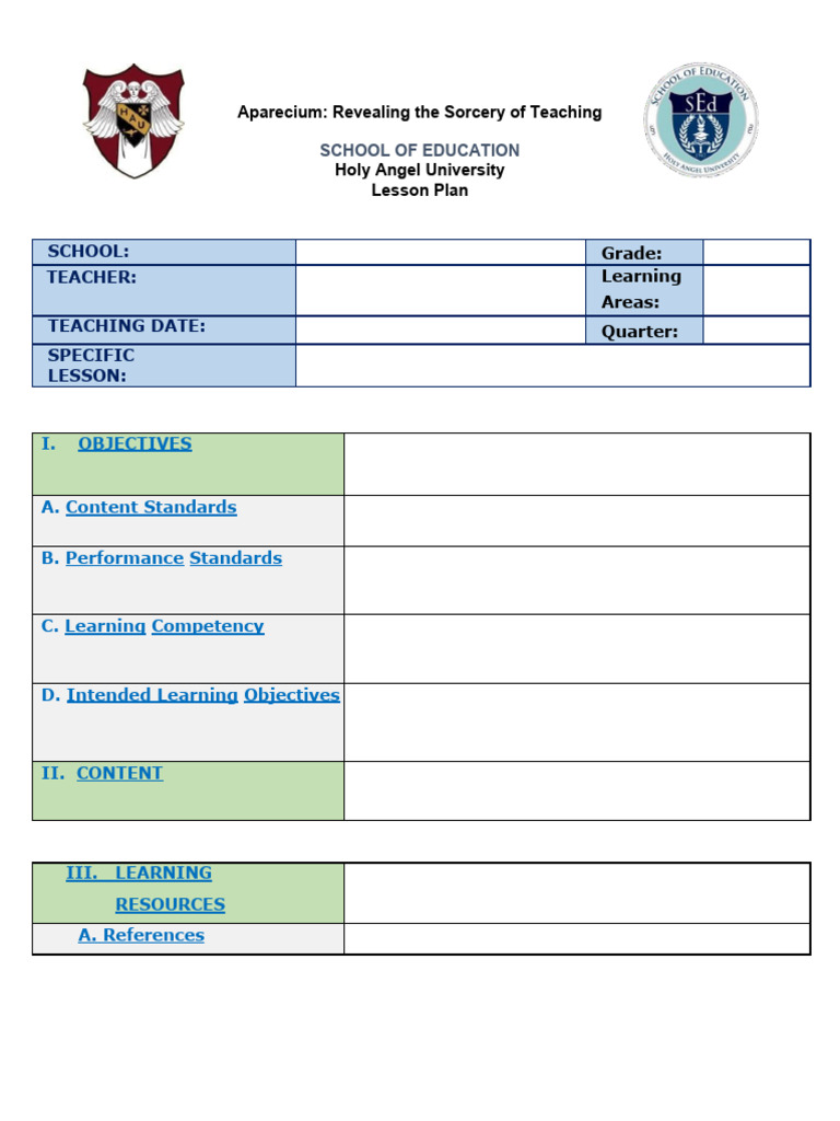 Aparecium - Lesson Plan Template | PDF