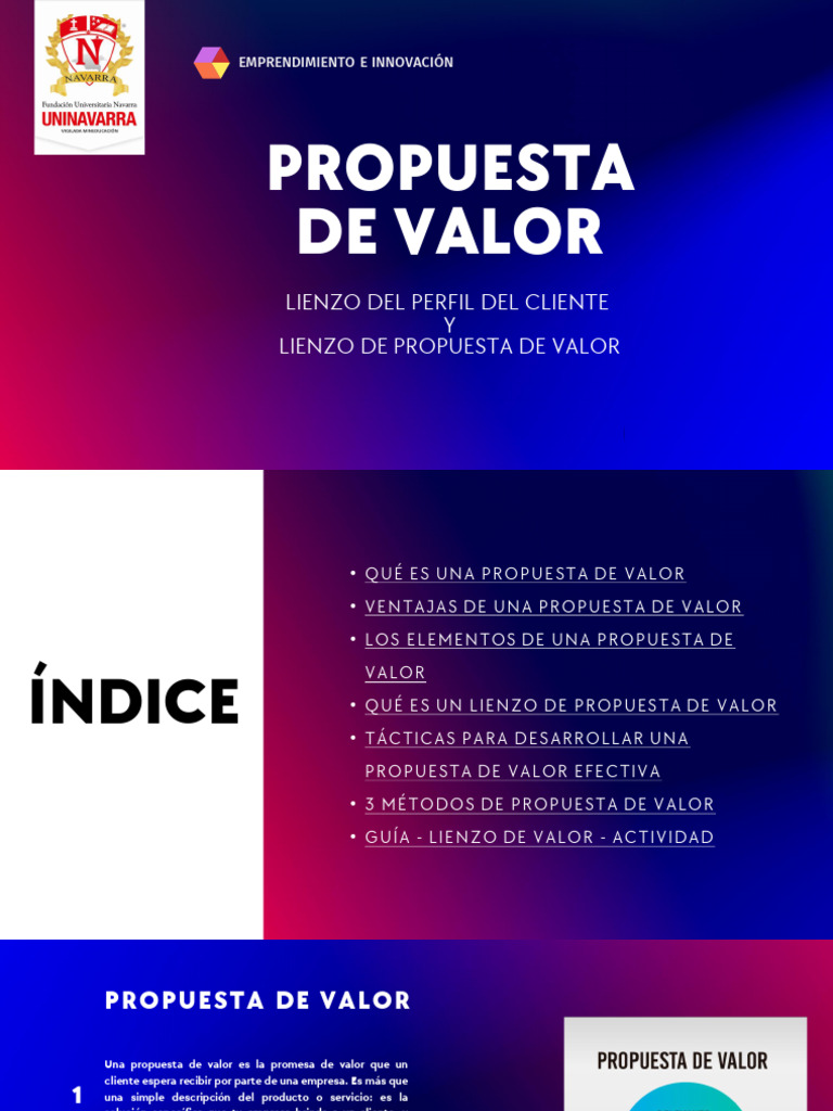 Propuesta de Valor y Lienzo de Cliente | PDF | Marketing | Cliente