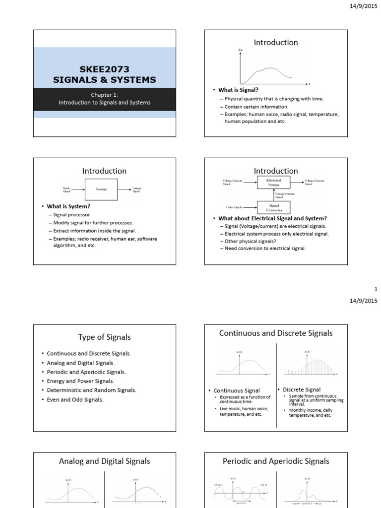 C1Slide01 - Introduction Signal Operations | PDF | Discrete Time And ...