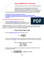 Calculating Equilibrium Constants