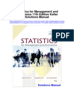 Statistics For Management and Economics 11th Edition Keller Solutions Manual