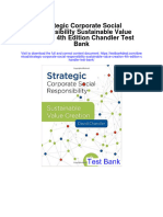 Strategic Corporate Social Responsibility Sustainable Value Creation 4th Edition Chandler Test Bank