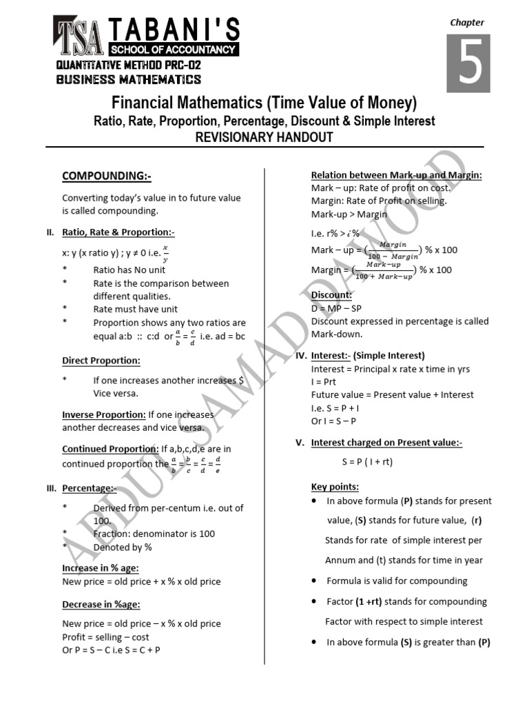 Revisionary handout ch 5 download free pdf discounting interest