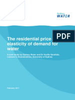 Water Price Elasticity