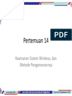 Pertemuan 14: Keamanan Sistem Wireless, Dan Metode Pengamanannya