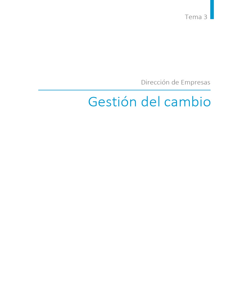 Cambio y Transformación Organizacional | PDF | Gestión del cambio ...