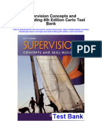 Supervision Concepts and Skill Building 8th Edition Certo Test Bank