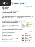 CBSE Class 6 Data Handling Worksheet | PDF | Mathematical Concepts ...