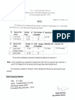 Interview Notice Schedule FE FD ARPG-I AG-I