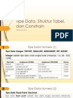 3-Tipe Data, Struktur Tabel, Constrain