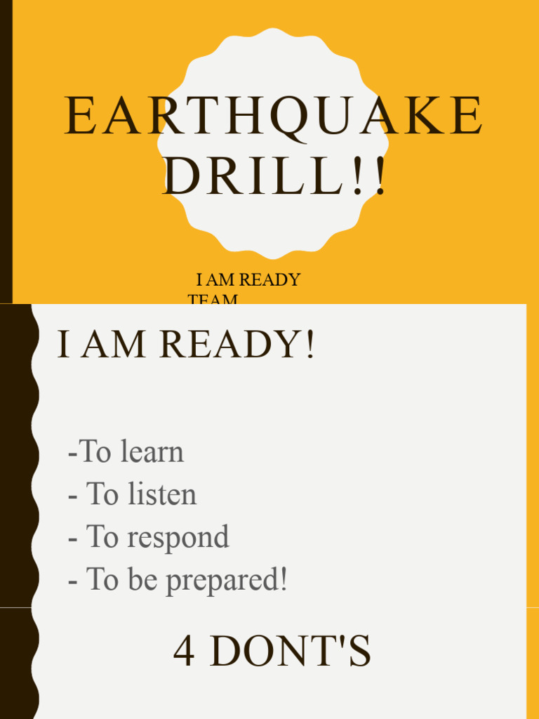 Earthquake Drill | PDF